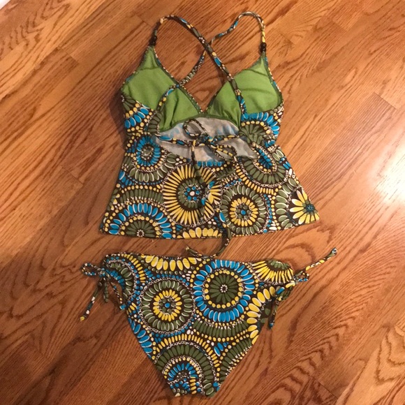 Joe Boxer swim Tankini top and matching bottom - Picture 2 of 8